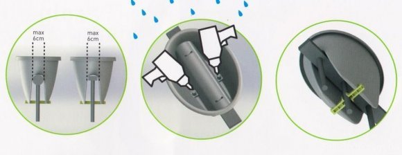 Кашпо на перила Balconia 60 см бірюзовий 411138173 Кашпо на перила Balconia 60 см бірюзовий 411138173