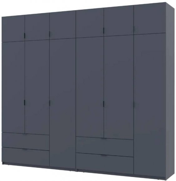 Шафа для одягу Doros Лукас Графіт 3+3 ДСП 270х50х240 DRS-011695 (42005117) Шафа для одягу Doros Лукас Графіт 3+3 ДСП 270х50х240 DRS-011695 (42005117)
