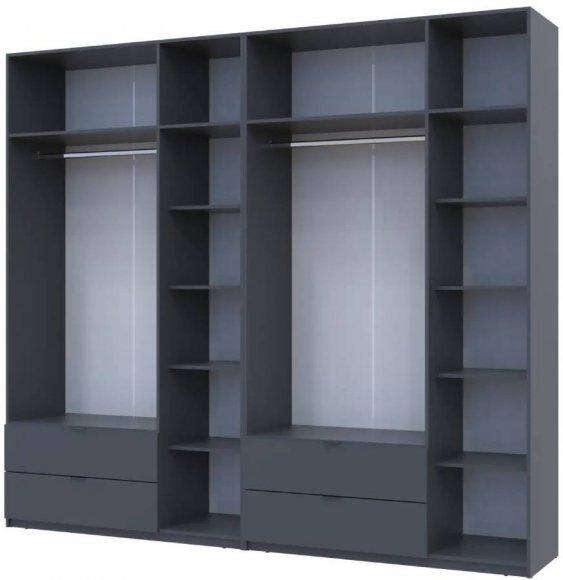 Шафа для одягу Doros Лукас Графіт 3+3 ДСП 270х50х240 DRS-011695 (42005117) Шафа для одягу Doros Лукас Графіт 3+3 ДСП 270х50х240 DRS-011695 (42005117)