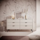 Комод Perfect Home Ланте / Lante з 6 шухлядами і чорними ніжками 6S/163 Беж (PFH-091174) Комод Perfect Home Ланте / Lante з 6 шухлядами і чорними ніжками 6S/163 Беж (PFH-091174)