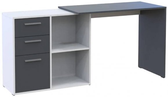 Офісний стіл Doros T8 Білий/Графіт 100х83х75 (DRS-011891) Офісний стіл Doros T8 Білий/Графіт 100х83х75 (DRS-011891)