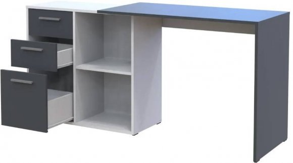 Офісний стіл Doros T8 Білий/Графіт 100х83х75 (DRS-011891) Офісний стіл Doros T8 Білий/Графіт 100х83х75 (DRS-011891)
