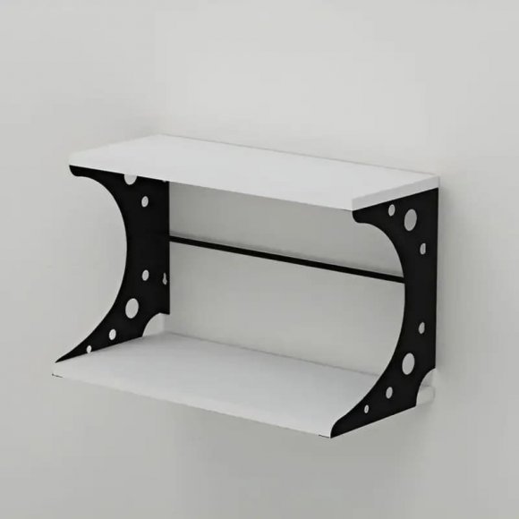 Настінна полиця Ferrum-decor Букін 330x700x240 метал Чорний ДСП Біле 16 мм (FRD-102884) Настінна полиця Ferrum-decor Букін 330x700x240 метал Чорний ДСП Біле 16 мм (FRD-102884)