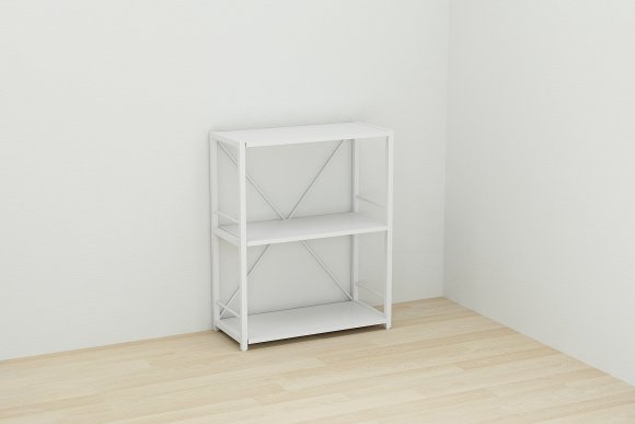 Етажерка 3/60 Ferrum-decor Серії Конект 75x60x28 білий ДСП Біле 16мм (FRD-104260)