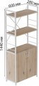 Етажерка 3/60 Ferrum-decor Серії Конект із тумбою 144x60x28 Білий ДСП Сан-Марино (FRD-104450) Етажерка 3/60 Ferrum-decor Серії Конект із тумбою 144x60x28 Білий ДСП Сан-Марино (FRD-104450)