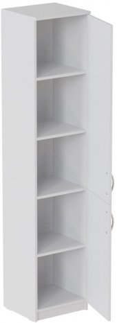 Пенал Анжело Ferrum-decor на 5 полиць із 2 дверима 1900x400x380 ДСП Біле 16 мм (FRD-104917)