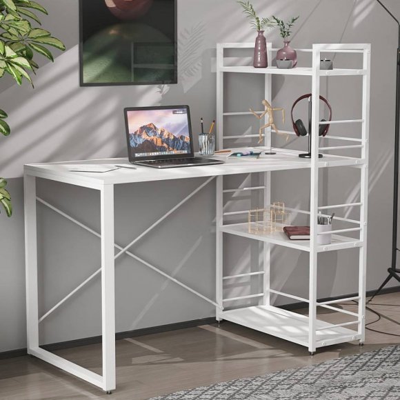 Письмовий стіл Ferrum-decor Серії Конект з етажеркою 75x120x600 білий ДСП Біле 16мм (FRD-104225) Письмовий стіл Ferrum-decor Серії Конект з етажеркою 75x120x600 білий ДСП Біле 16мм (FRD-104225)