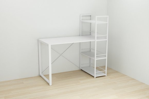 Письмовий стіл Ferrum-decor Серії Конект з етажеркою 75x120x600 білий ДСП Біле 16мм (FRD-104225) Письмовий стіл Ferrum-decor Серії Конект з етажеркою 75x120x600 білий ДСП Біле 16мм (FRD-104225)