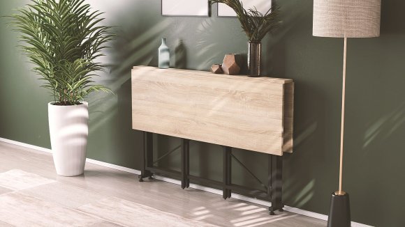 Стіл-книжка трансформер Оріон 3 Ferrum-decor 750x1150x880 Чорний метал ДСП Дуб Сонома 16 мм (FRD-105084) Стіл-книжка трансформер Оріон 3 Ferrum-decor 750x1150x880 Чорний метал ДСП Дуб Сонома 16 мм (FRD-105084)