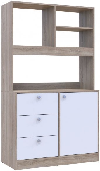 Міні-кухня Doros Лея ДСП 100х43х171 см Графіт/Дуб евок (DRS-011435)