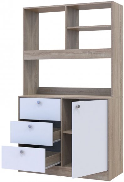 Міні-кухня Doros Лея ДСП 100х43х171 см Графіт/Дуб евок (DRS-011435)