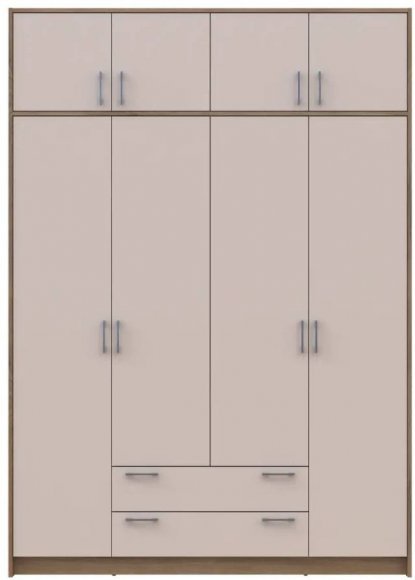 Антресоль Doros Ронді Дуб Артизан/Кашемір 4 ДСП 160х52х41 DRS-011601 (80737833)