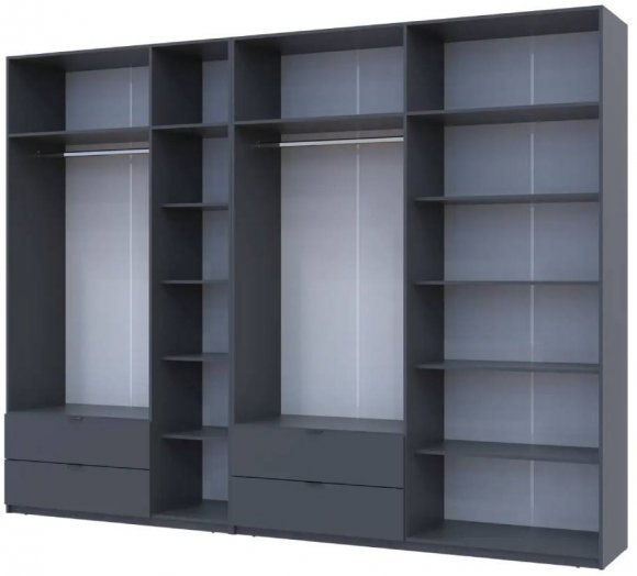 Шафа для одягу Doros Лукас Графіт 3+4 ДСП 280х50х240 DRS-011696 (42005121) Шафа для одягу Doros Лукас Графіт 3+4 ДСП 280х50х240 DRS-011696 (42005121)