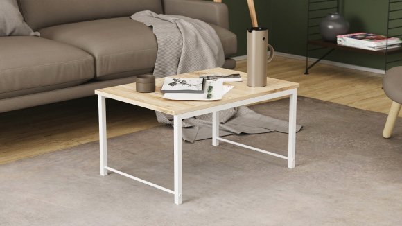 Стіл журнальний приставний Террі Комбо Ferrum-decor 345x662x440 Білий метал ДСП Дуб Сан-Марино 16 мм (FRD-105144) Стіл журнальний приставний Террі Комбо Ferrum-decor 345x662x440 Білий метал ДСП Дуб Сан-Марино 16 мм (FRD-105144)