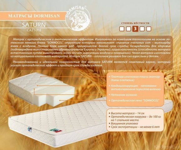 Матрас Dormisan Saturn Сатурн 195х90 Матрас Dormisan Saturn Сатурн 195х90