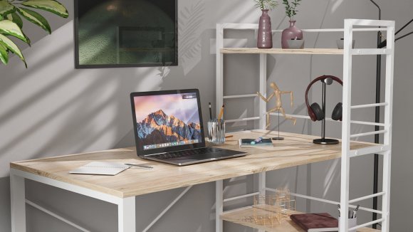 Письмовий стіл Ferrum-decor Серії Конект з етажеркою 75x120x60 білий ДСП Дуб Сан-Марино 16мм (FRD-104226) Письмовий стіл Ferrum-decor Серії Конект з етажеркою 75x120x60 білий ДСП Дуб Сан-Марино 16мм (FRD-104226)