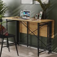 Стіл-книга трансформер Оріон 3 Ferrum-decor 750x1150x880 Чорний метал ДСП Дуб Артизан 16 мм (FRD-105086)