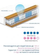 Матрас пружинний Роберт 100х200х20 см