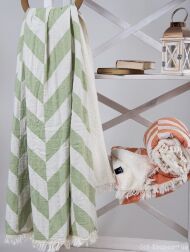 Плед мікроплюш 125x170 см Fishbone Throw Green Eyes