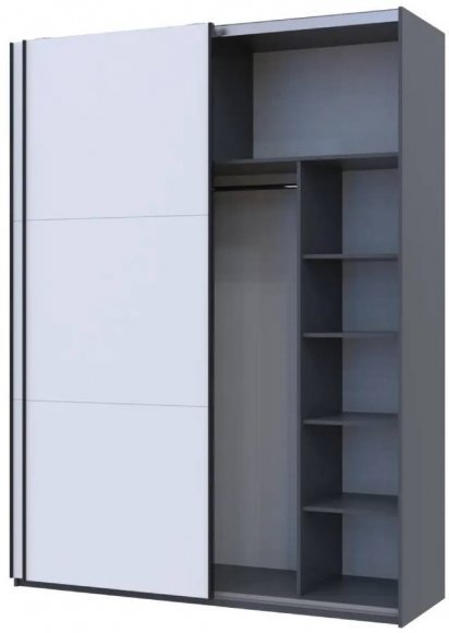 Шафа-купе Doros G-Caiser Графіт/Білий 2 ДСП / 3 частини 180х60х240 DRS-011729 (44900262) Шафа-купе Doros G-Caiser Графіт/Білий 2 ДСП / 3 частини 180х60х240 DRS-011729 (44900262)