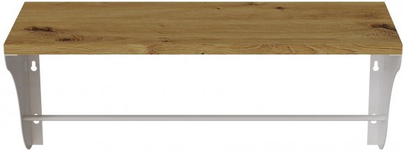 Настінна полиця Ferrum-decor Комфі 260x700x240 метал Білий ДСП Дуб Артизан 16 мм (FRD-102770) Настінна полиця Ferrum-decor Комфі 260x700x240 метал Білий ДСП Дуб Артизан 16 мм (FRD-102770)