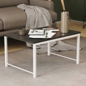 Стіл журнальний приставний Террі Комбо Ferrum-decor 345x662x440 Білий метал ДСП Сосна Кембра 16 мм (FRD-105145)