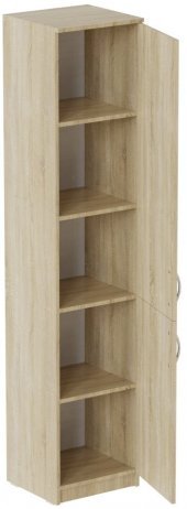 Пенал Анжело Ferrum-decor на 5 полиць із 2 дверима 1900x400x380 ДСП Дуб Сонома 16 мм (FRD-104920)