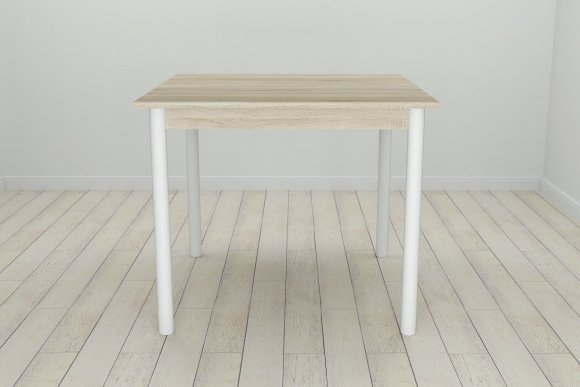 Кухонний стіл Ferrum-decor Агата 75x90x90 Білий ДСП Сонома 16мм (FRD-106258)