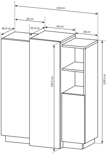 Комод Perfect Home 3Д / 3D 3-дверний 3D/110 Білий/дуб крафт золотий (PFH-091042) Комод Perfect Home 3Д / 3D 3-дверний 3D/110 Білий/дуб крафт золотий (PFH-091042)