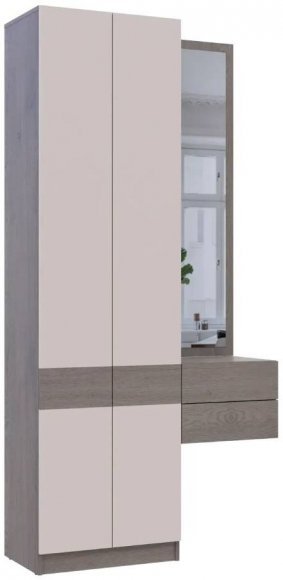 Передпокій Doros Сола 1+2 Канноло/Кашемір ДСП/дзеркало 105х40х215 (DRS-011897)