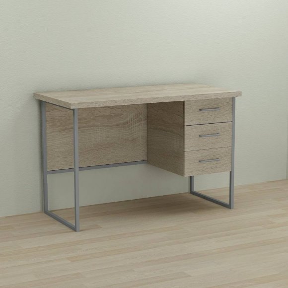 Письмовий стіл Ferrum-decor Гаррі 76x120x70 сірий ДСП Дуб Сонома 32мм (FRD-101477)
