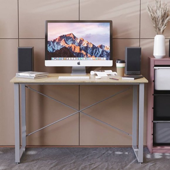 Письмовий стіл Ferrum-decor Дейв 75x120x70 сірий ДСП Дуб Сонома 16мм (FRD-102399)