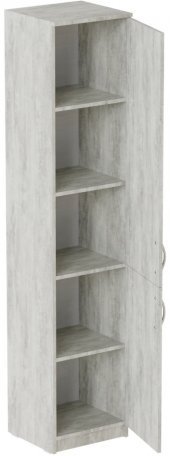 Пенал Анжело Ferrum-decor на 5 полиць із 2 дверима 1900x400x380 ДСП Бетон 16 мм (FRD-104922)