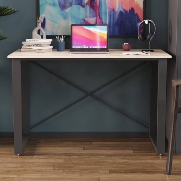 Письмовий стіл Ferrum-decor Драйв 750x1200x700 Чорний метал ДСП Дуб Сан-Марино 16 мм (FRD-103172) Письмовий стіл Ferrum-decor Драйв 750x1200x700 Чорний метал ДСП Дуб Сан-Марино 16 мм (FRD-103172)