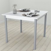 Стіл кухонний Ferrum-decor Агата 75x90x90 Сірий ДСП Біле 16мм (FRD-106260)