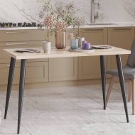 Кухонний стіл Марсель 30 Ferrum-decor 75x120x70 Чорний метал ДСП Дуб Сан-Марино 32 мм (FRD-106692)