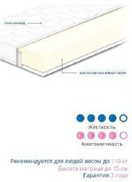 Матрац безпружинний Нео 90х175х15 см Матрац безпружинний Нео 90х175х15 см