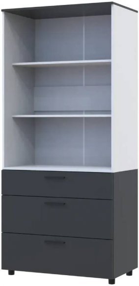 Шафа для одягу Doros Торн Антрацит/Білий 2 ДСП/3Ш (полиці) 90х51.6х200 (DRS-011992) Шафа для одягу Doros Торн Антрацит/Білий 2 ДСП/3Ш (полиці) 90х51.6х200 (DRS-011992)