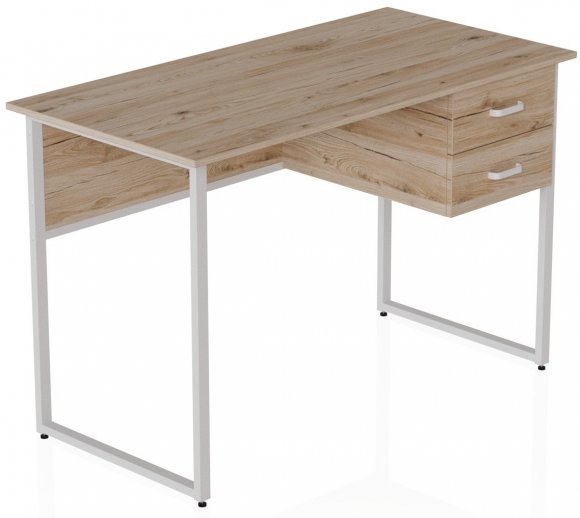 Комп'ютерний стіл Ferrum-decor Дакота 75x140x70 білий ДСП Дуб Сан-Марино 32мм (FRD-102134)