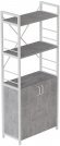 Етажерка 3/60 Ferrum-decor Серії Конект із тумбою 144x60x28 Білий ДСП Бетон (FRD-104455)