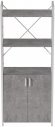 Етажерка 3/60 Ferrum-decor Серії Конект із тумбою 144x60x28 Білий ДСП Бетон (FRD-104455)