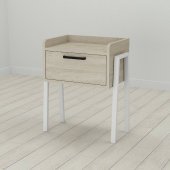 Модульна тумба Ferrum-decor Бетті 540x450x320 метал Білий ДСП Сонома 16 мм (FRD-102993)
