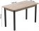 Стіл кухонний Ferrum-decor Маріо 75x120x70 Чорний ДСП Сан-Марино 16мм (FRD-105664)