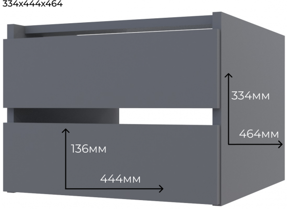 Блок ящиків для шафи-купе Doros G-Caiser Графіт 44,8х42х33,6 см (DRS-011273) Блок ящиків для шафи-купе Doros G-Caiser Графіт 44,8х42х33,6 см (DRS-011273)