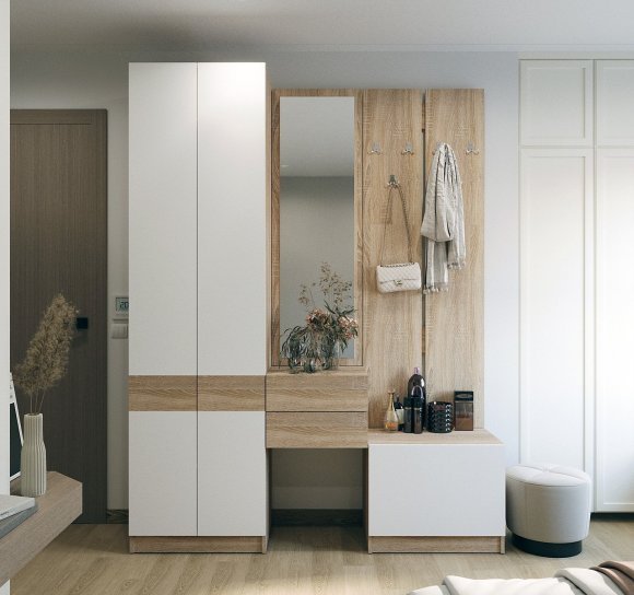 Вішалка з тумбою для взуття Doros Сола 60х40х215 см DRS-011741 (44900346) Вішалка з тумбою для взуття Doros Сола 60х40х215 см DRS-011741 (44900346)