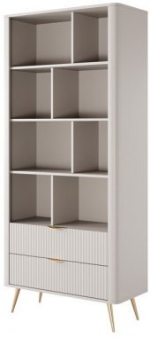 Стелаж Perfect Home Ланте / Lante 2S з 2 шухлядами і золотими ніжками Беж (PFH-091103)