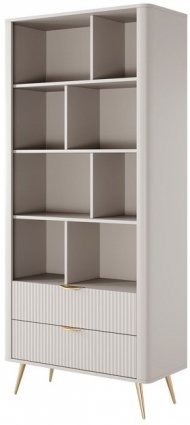 Стелаж Perfect Home Ланте / Lante 2S з 2 шухлядами і золотими ніжками Беж (PFH-091103) Стелаж Perfect Home Ланте / Lante 2S з 2 шухлядами і золотими ніжками Беж (PFH-091103)