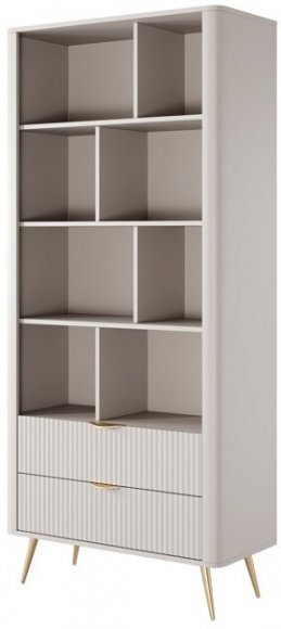 Стелаж Perfect Home Ланте / Lante 2S з 2 шухлядами і золотими ніжками Беж (PFH-091103) Стелаж Perfect Home Ланте / Lante 2S з 2 шухлядами і золотими ніжками Беж (PFH-091103)