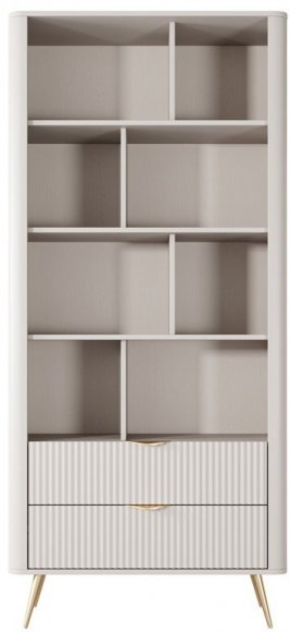 Стелаж Perfect Home Ланте / Lante 2S з 2 шухлядами і золотими ніжками Беж (PFH-091103) Стелаж Perfect Home Ланте / Lante 2S з 2 шухлядами і золотими ніжками Беж (PFH-091103)