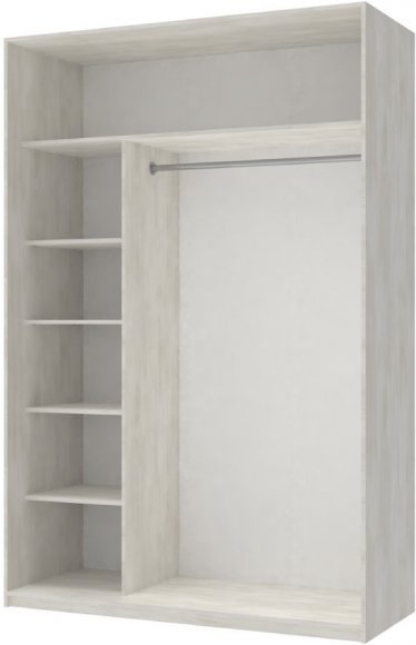 Шафа-купе двохдверна Doros Сіті Лайт 150х60х225 см Біле дерево (DRS-011075) Шафа-купе двохдверна Doros Сіті Лайт 150х60х225 см Біле дерево (DRS-011075)